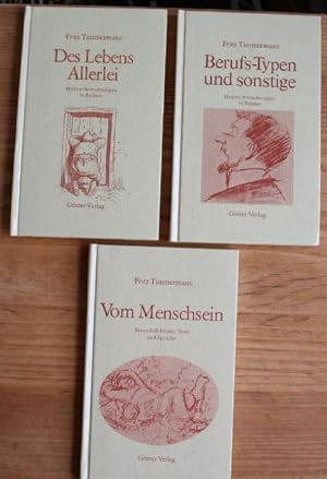 Des Lebens Allerlei, Berufs - Typen und sonstige, Vom Menschsein. 3. Bücher
