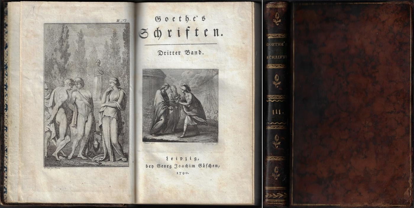 Schriften. Dritter (3.) Band: Iphigenie auf Tauris ...