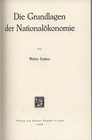 Die Grundlagen der Nationalökonomie. (Faksimile)