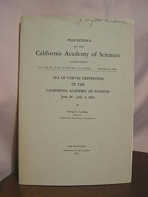 SEA OF CORTEZ EXPEDITION OF THE CALIFORNIA ACADEMY OF SCIENCES, JUNE 20 - JULY 4, 1964