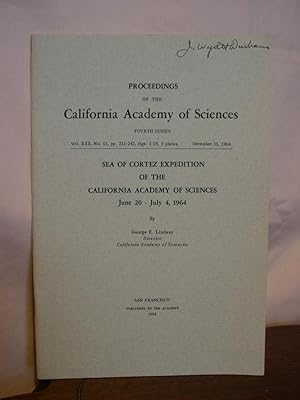 SEA OF CORTEZ EXPEDITION OF THE CALIFORNIA ACADEMY OF SCIENCES, JUNE 20 - JULY 4, 1964