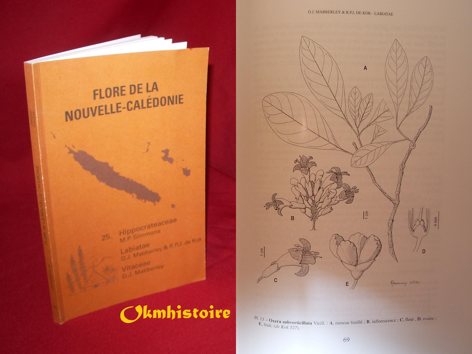 Flore de la Nouvelle-Calédonie et dépendances . ------- Volume 25 , Hippocrateaceae, Labiatae, Vitaceae - SIMMONS ( Mark P. ) & MABBELEY ( D. J. ) & DE KOK ( Rogier P. J. ) [ Sous la Dir. de Ph. MORAT ]