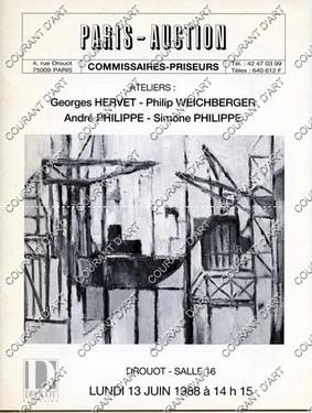 LITHOGRAPHIES. TABLEAUX. SCULPTURES. ATELIERS GEORGES HERVET, PHILIP WEICHBERGER, ANDRE ET SIMONE...