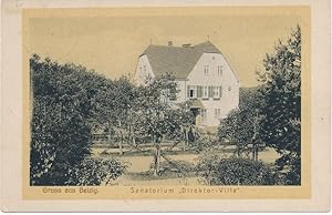 AK, alte Ansichtspostkarte. Gruss aus Belzig. Sanatorium "Direktor-Villa". Aufnahme 1910.