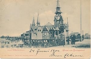 AK, alte Postkarte. Gruss aus Heringsdorf. Kaiser-Wilhelm-Brücke.