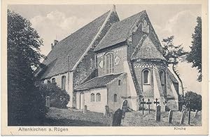 AK, alte Ansichtspostkarte schwarz / weiß. Altenkirchen a. Rügen. Kirche.