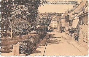 AK, alte Postkarte. Niederbronn. Rue de la Victoire et Jardins du Casino.