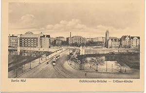 AK, alte Postkarte. Berlin NW Gotzkowsky-Brücke - Erlöser Kirche.