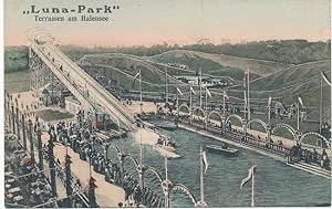 AK, alte farbige Postkarte um 1910. "Luna-Park" Terassen am Halensee Berlin.