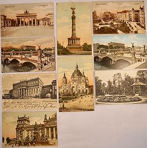 Postkarten Berlin 1898-1908.mit Briefmarken,Konvolut.