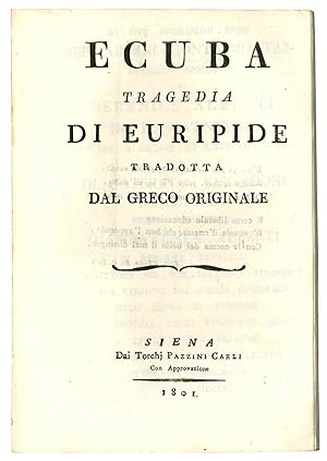 Ecuba tragedia di Euripide tradotta dal greco originale