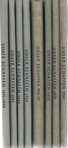 Unser Schaffen. Werkszeitschrift der Metallhüttenwerke Lübeck AG, 1. - 10 Jahrgang, 1951-1960.