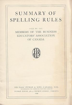 Summary Of Spelling Rules