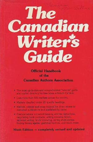 The Canadian Writer's Guide: A Publication of the Special Projects Committee, Canadian Authors As...