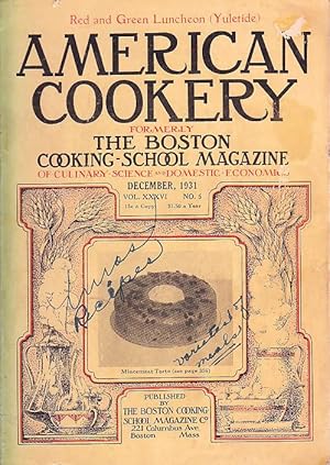 American Cookery December 1931 Vol. XXXVI No. 5