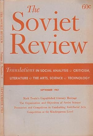 The Soviet Review A Journal of Translations Volume 2 September 1961, Number 9