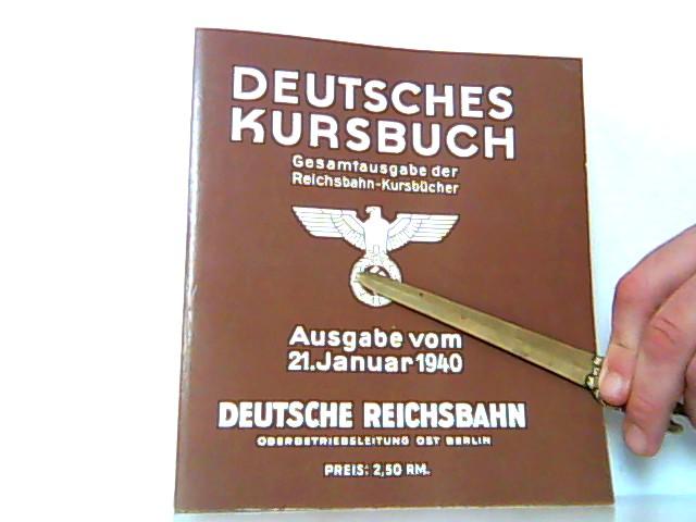 Deutsches Kursbuch vom 21.1.1940