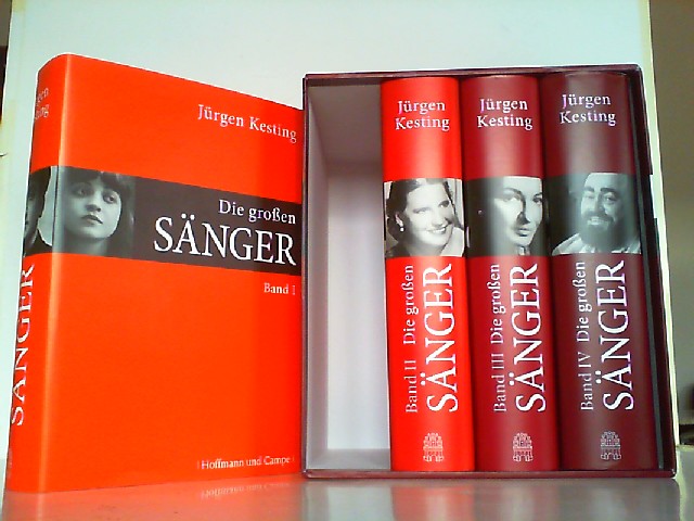 Die großen Sänger. Hier Band 1-4 in 4 Büchern in Schuber KOMPLETT! - Kesting, Jürgen