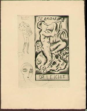 Exlibris für Dr. Leicht. "Exlibris schwer"