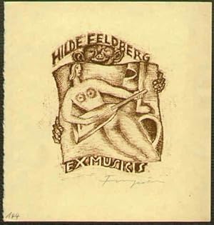 Exlibris für Hilde Feldberg. Ex Musicis.