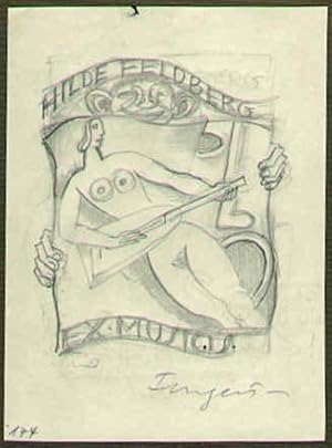 Exlibris für Hilde Feldberg. Ex Musicis.