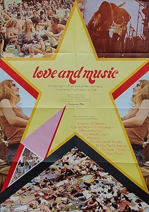 Love and Music. (farbiges Filmplakat zum Film über das Rock-Pop-Festival in Kralingen-Rotterdam, ...