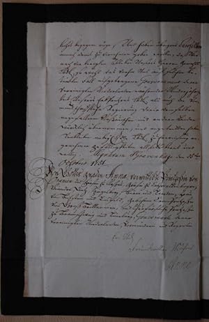 Handschriftlicher Brief von 1751 bezüglich des Todes von Wilhelm IV. von Oranien (Wilhelm Carl He...