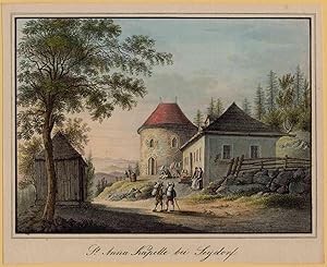 St. Anna Kapelle bei Seydorf. - ohne weitere Angabe zum Zeichner oder Lithograph, (altkol. Lithog...