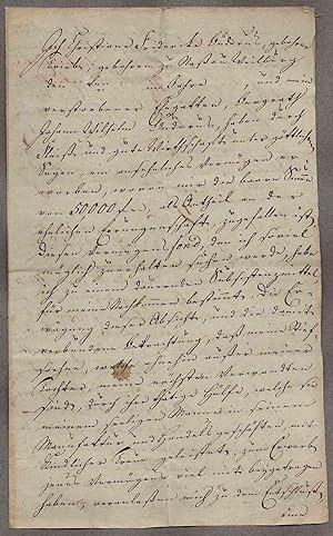 Testament - eigenhändige Niederschrift von Christine Friderike Buderus, Witwe des Johann Wilhelm ...