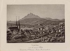 Luzerne vers le mont Pilate. (Aquatinta-Stich von R. Dikenmann)