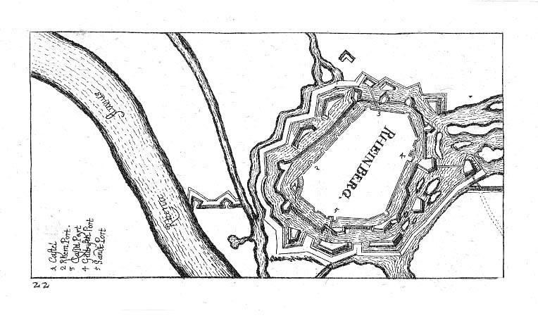 Befestigungsplan ('Rheinberg - 22'). - RHEINBERG