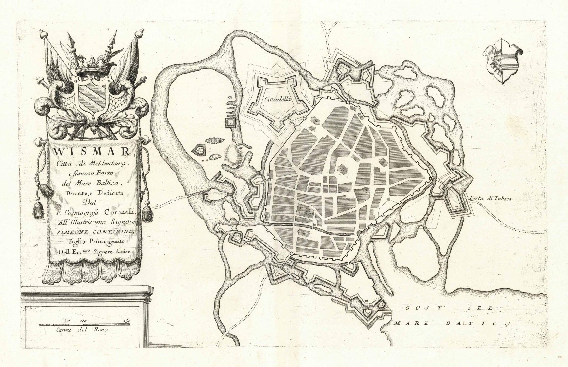 Kupferstich aus Teatro delle citta e porti pricipali dell Europe b Vincenzo Maria Coronelli in Venedig 1697