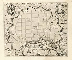 Gesamtansicht aus der Vogelschau i.J. 1614 ('Eigentliche Abbildung der neuwen Angefangenen Statt ...