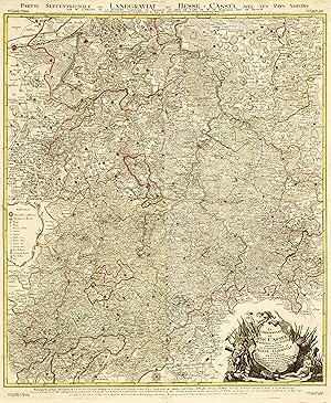 'Le Landgraviat De Hesse-Cassel Meridional et Septentr. avec une Partie Du Landgraviat De Hesse-D...