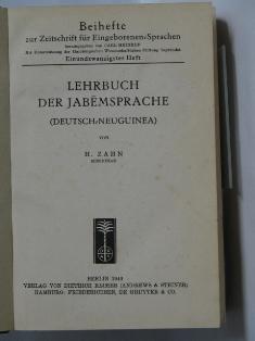 Lehrbuch der Jabemsprache (Deutsch-Neuguinea)