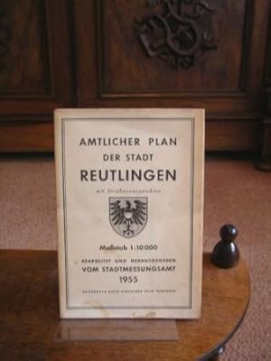 Amtlicher Plan der Stadt Reutlingen mit Straßenverzeichnis. Maßstab 1:10 000