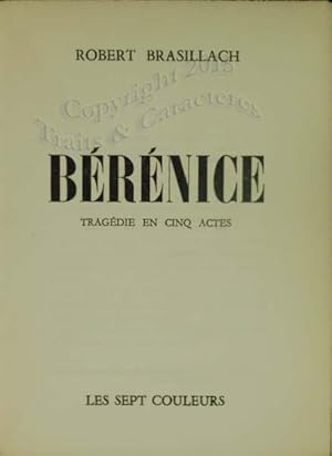Bérénice, tragédie en cinq actes.