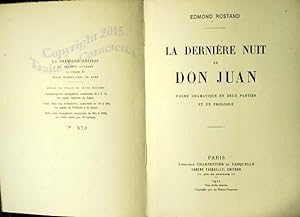 La dernière nuit de Don Juan, poème dramatique en deux parties et un prologue.