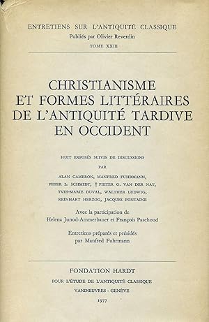 Christianisme et Formes Littéraires de L'Antiquité Tardive en Occident