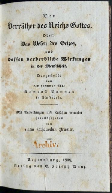 Datierung eines katholischen Seminars