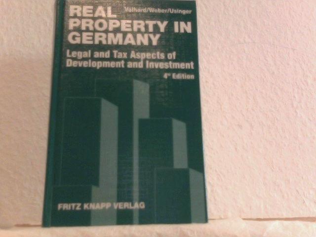 Real Property in Germany. Legal and Tax Aspects of Development and Investment