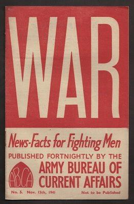 WAR : issue 5 : November 15th, 1941 : News Facts for Fighting Men