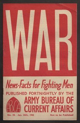 WAR : issue 10 : January 24th, 1942 : News Facts for Fighting Men