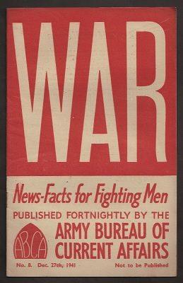 WAR : issue 8 : December 27th, 1941 : News Facts for Fighting Men