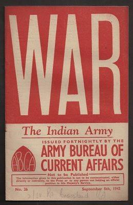 WAR : issue 26 : September 5th, 1942 : [News Facts for Fighting Men]