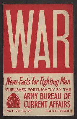 WAR : issue 2 : October 4th, 1941 : News Facts for Fighting Men