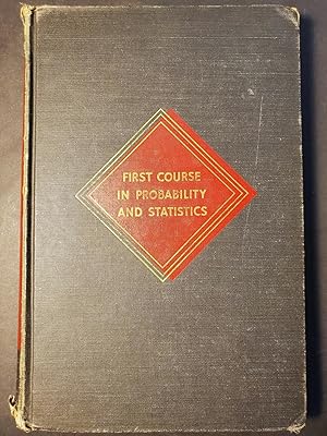 First Course in Probability and Statistics.