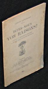 Dites-nous vos raisons ! Lettre à monsieur Mirman à propos de l'affaire Dreyfus - Guétant Louis