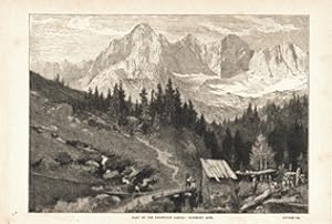 Dachstein Dachsteingebirge Alpen Salzburg Österreich Original Holzstich Engraving