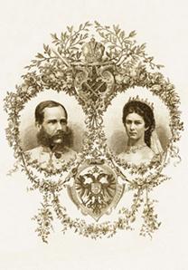 Kaiserpaar Kaiserin Elisabeth Sisi Sissi Kaiser Franz Josef I. Österreich x02, Repro auf Bütten ,